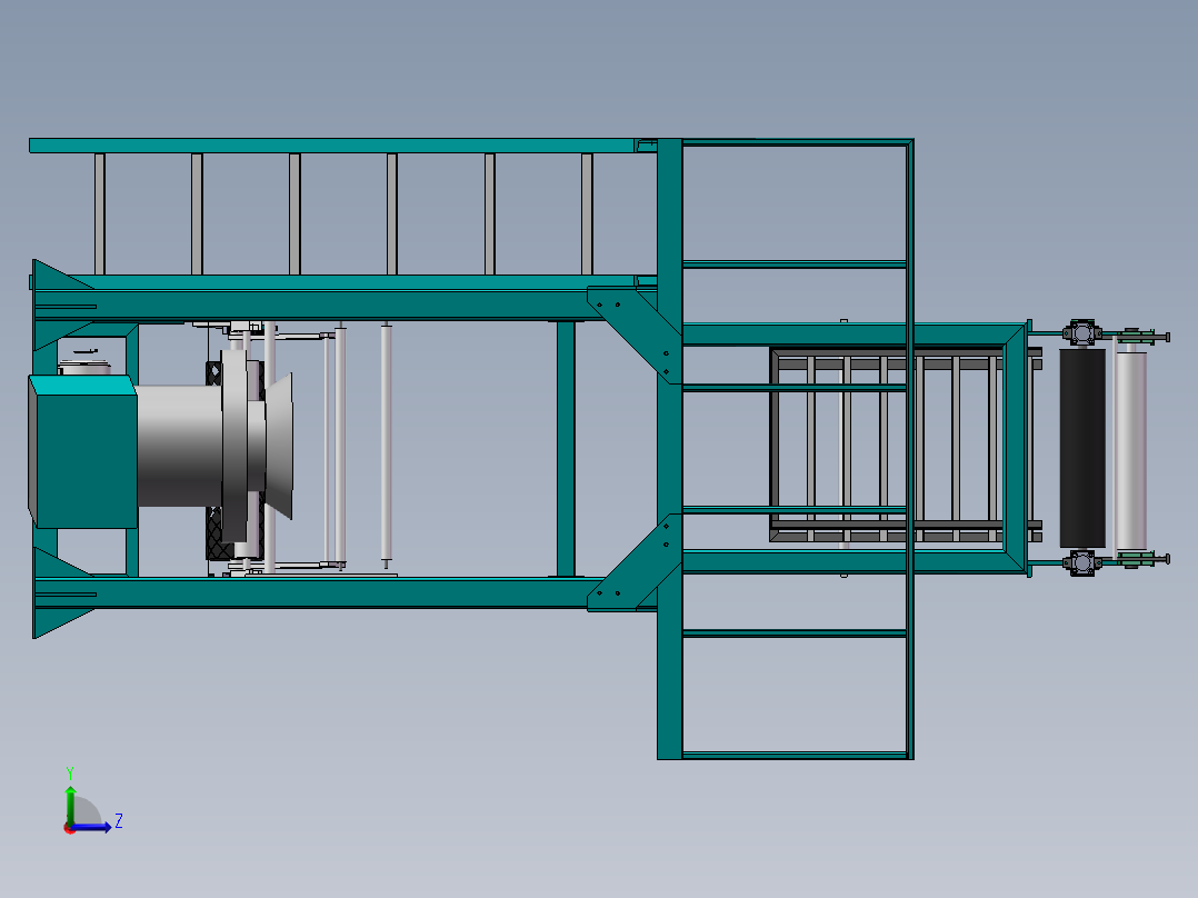 小吹膜机左视图