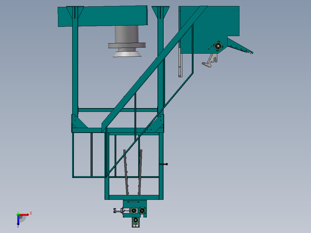 小吹膜机俯视图