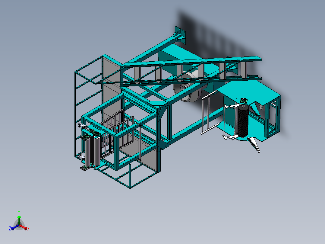 小吹膜机正等轴测图