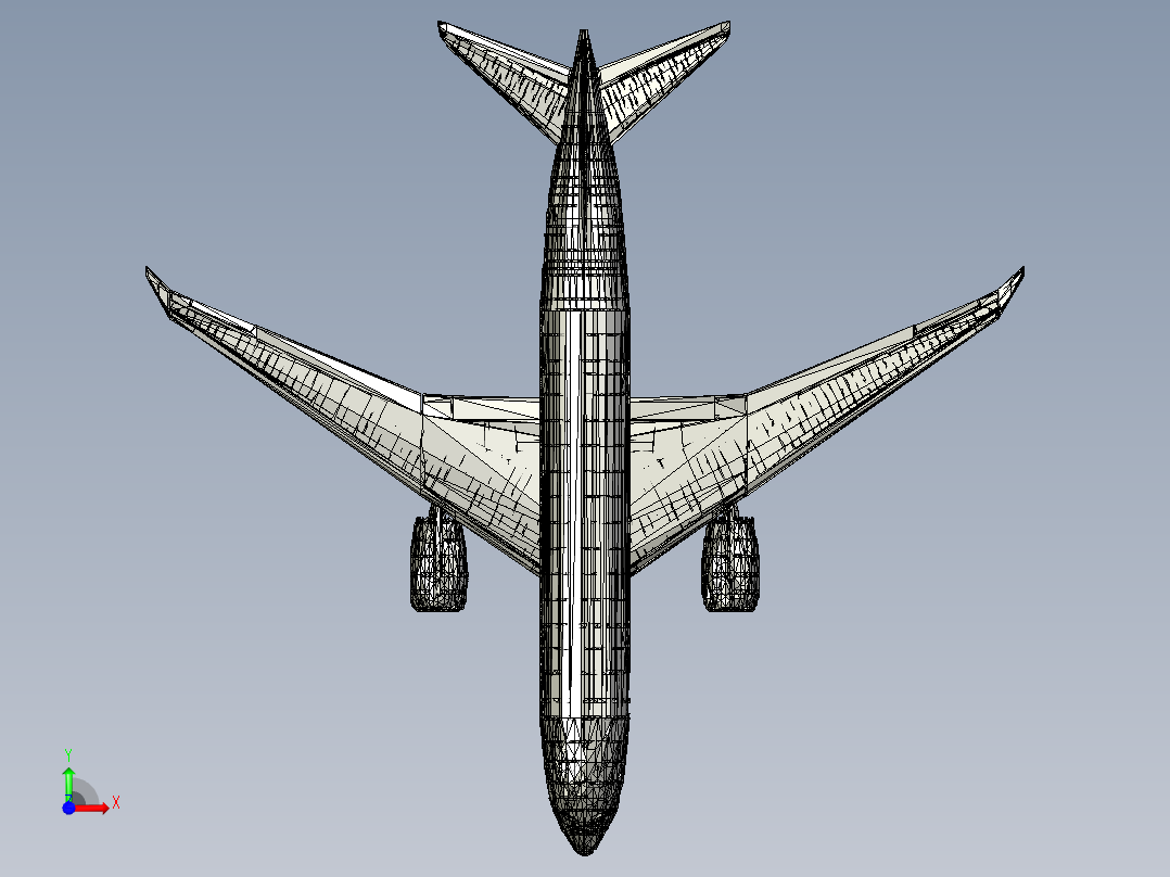B3004198-波音787-800全尺寸组装模型前视图