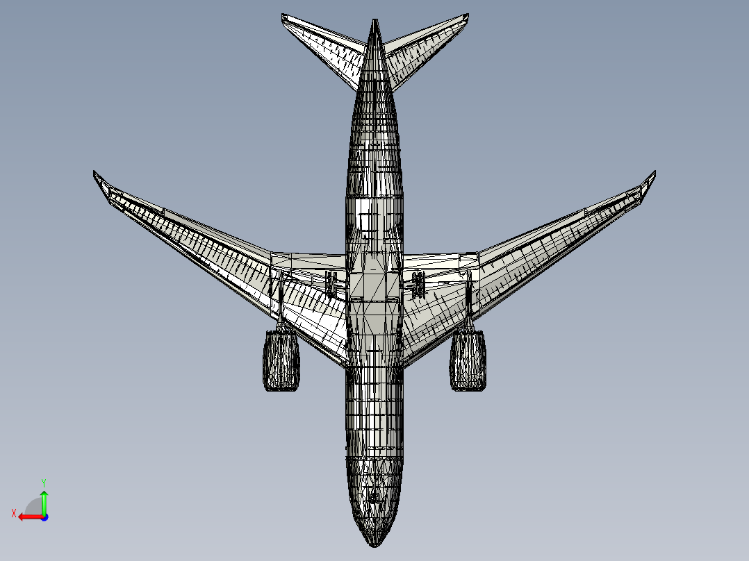 B3004198-波音787-800全尺寸组装模型后视图