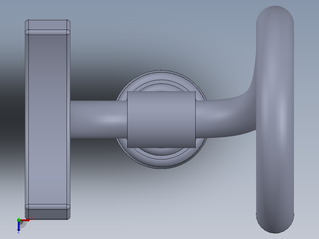阀门钥匙工具俯视图