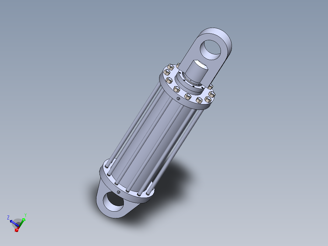 焊接型液压缸（带前端和后端安装眼）350x220x1002毫米