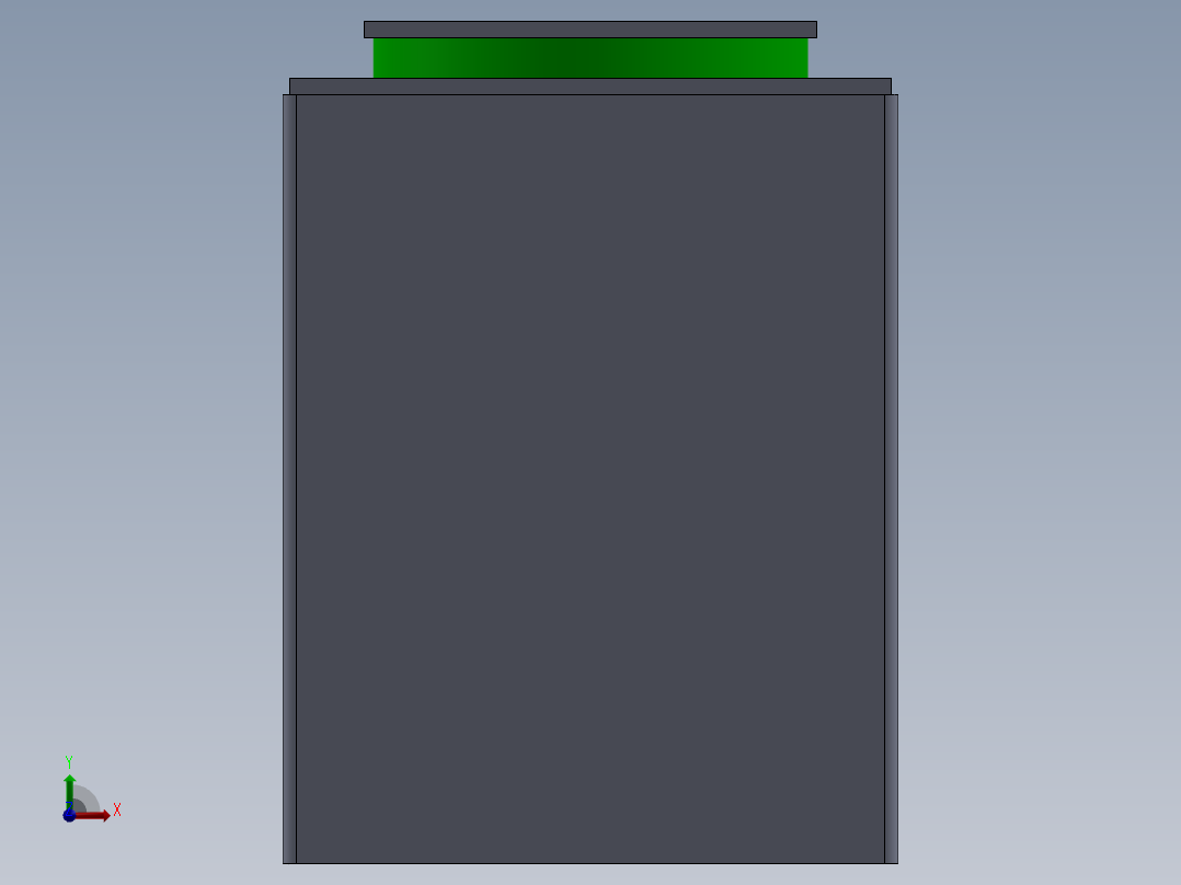 紧凑型油箱液压装置 180x180x235 mm前视图