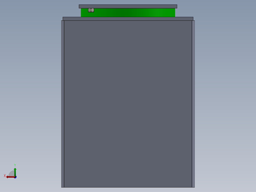 紧凑型油箱液压装置 180x180x235 mm后视图