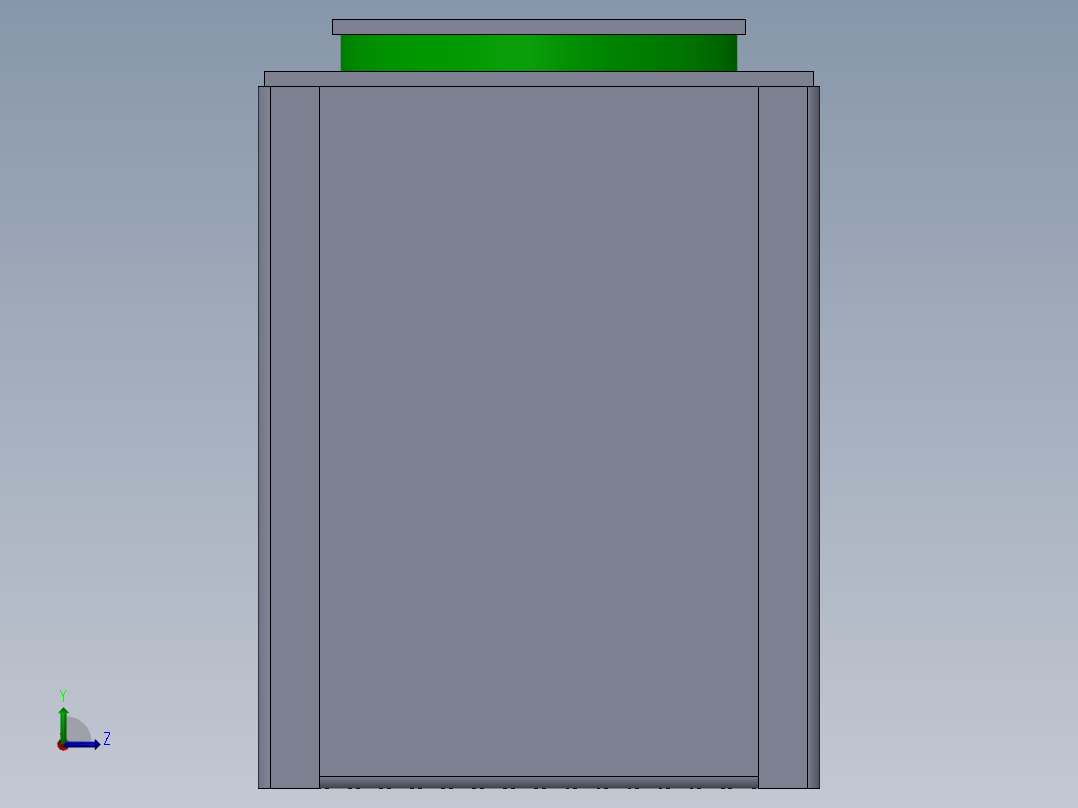 紧凑型油箱液压装置 180x180x235 mm左视图