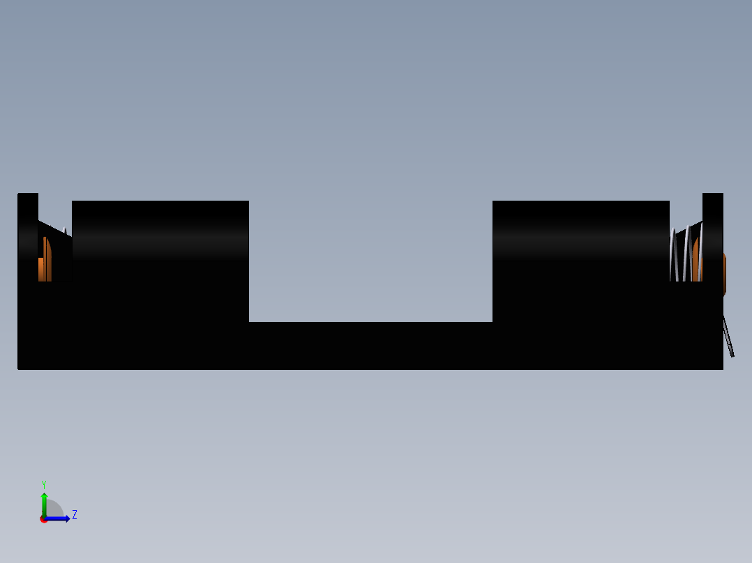 电池仓、电池左视图