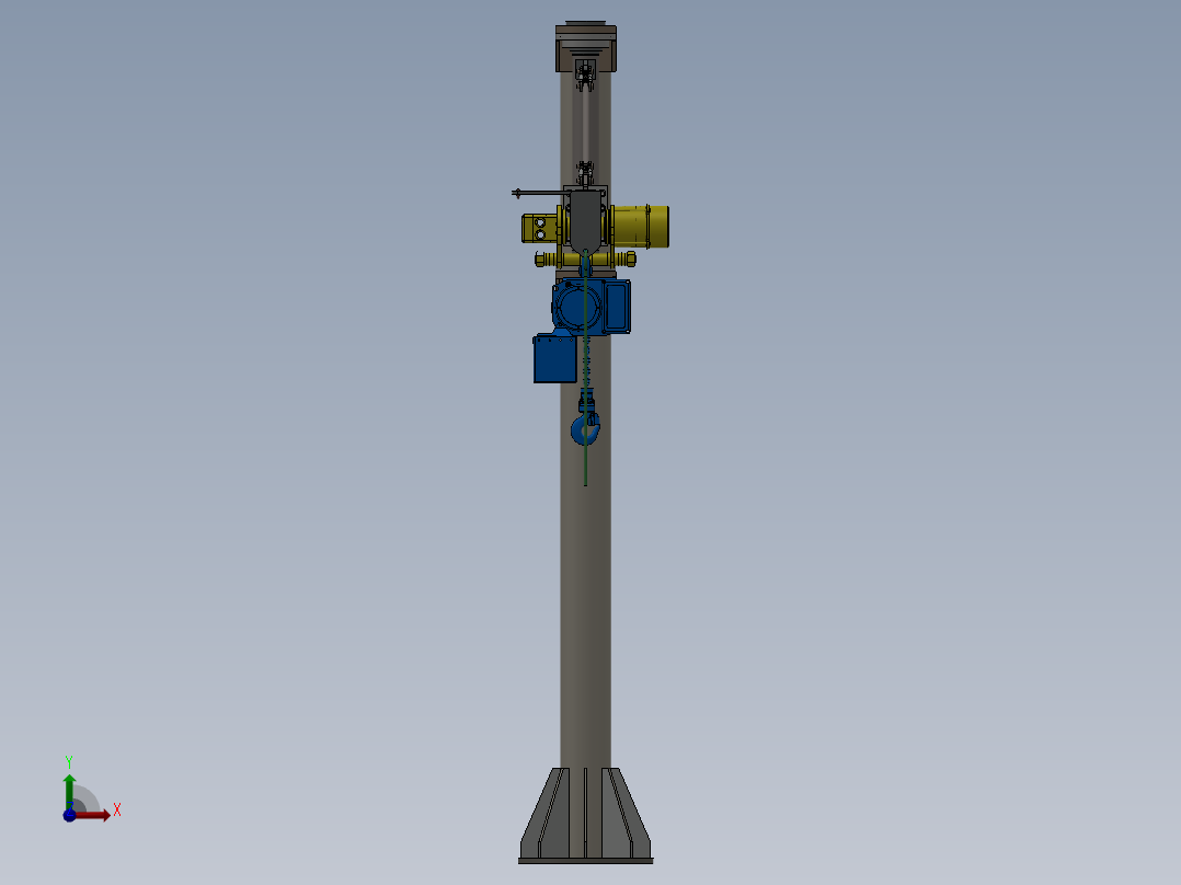 单臂吊车模型前视图