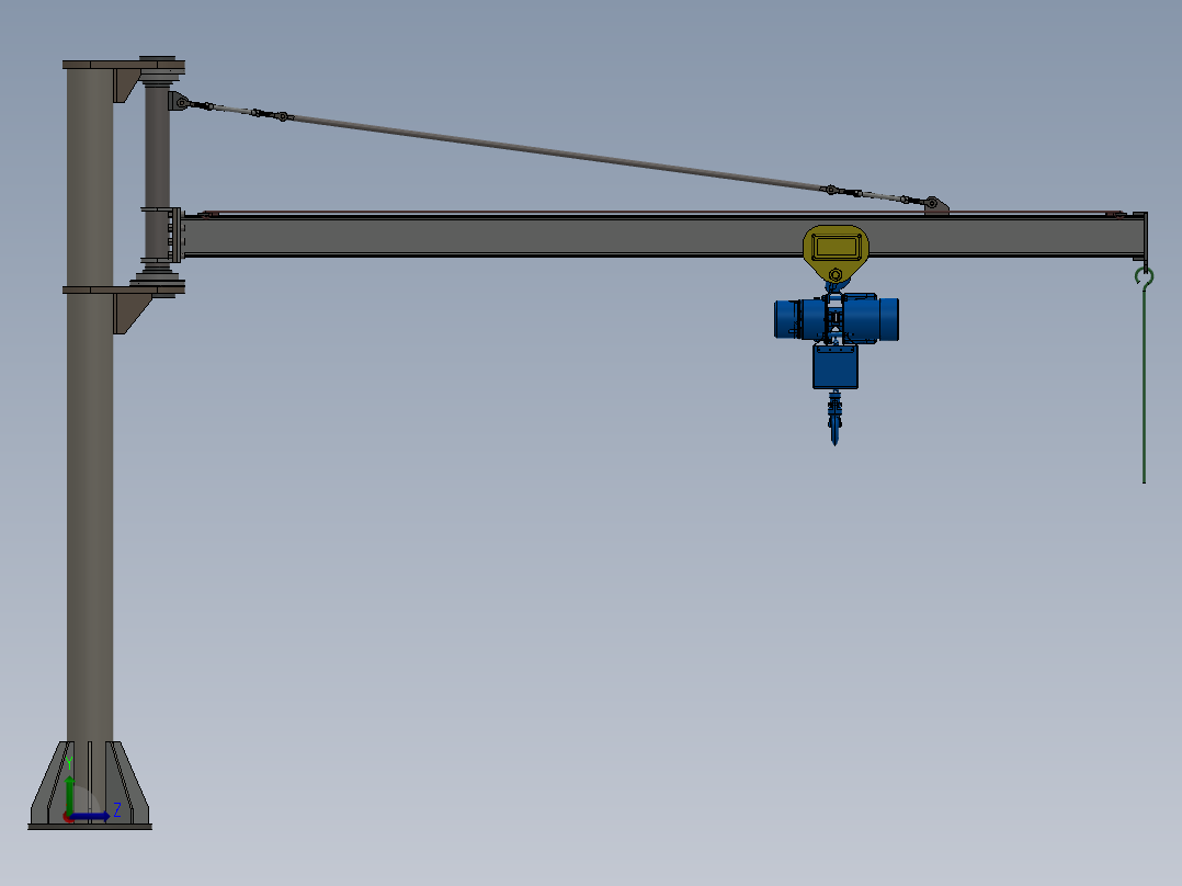 单臂吊车模型左视图