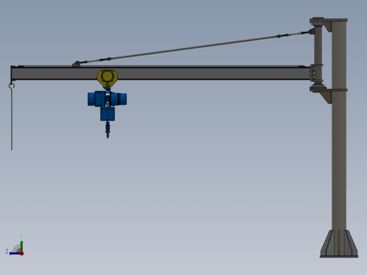 单臂吊车模型右视缩略图