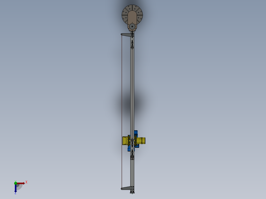 单臂吊车模型俯视图