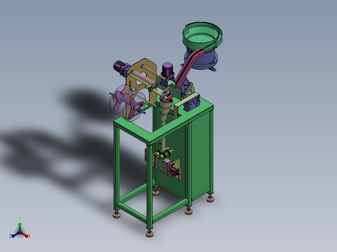 工业用打包机    sw22正等轴测图