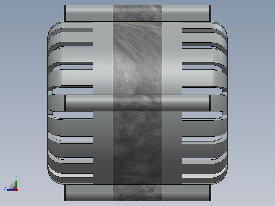 交流发电机外壳右视图