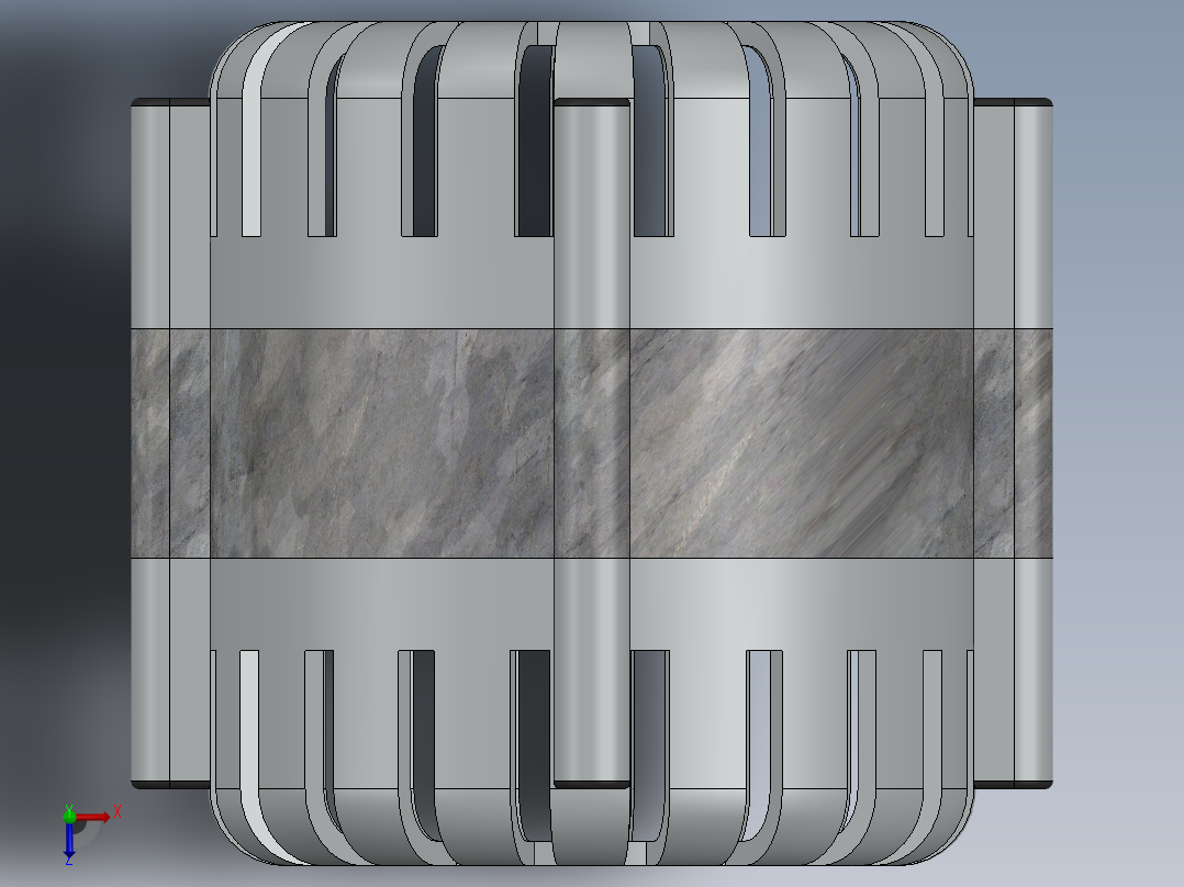 交流发电机外壳俯视图