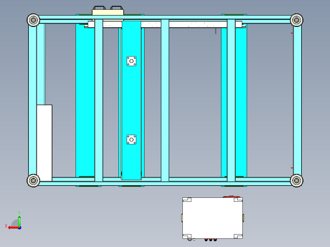 中空板整形、封边、折弯一体机设备后视图