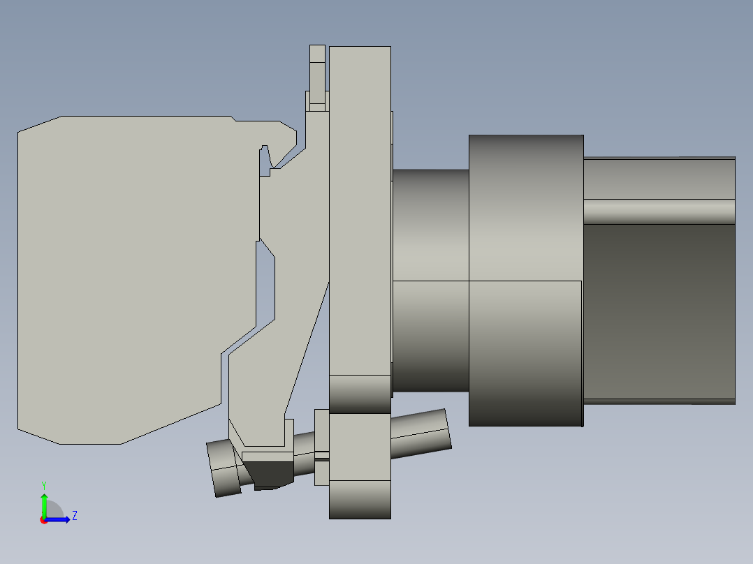 XB2BD21C两位选择开关左视图
