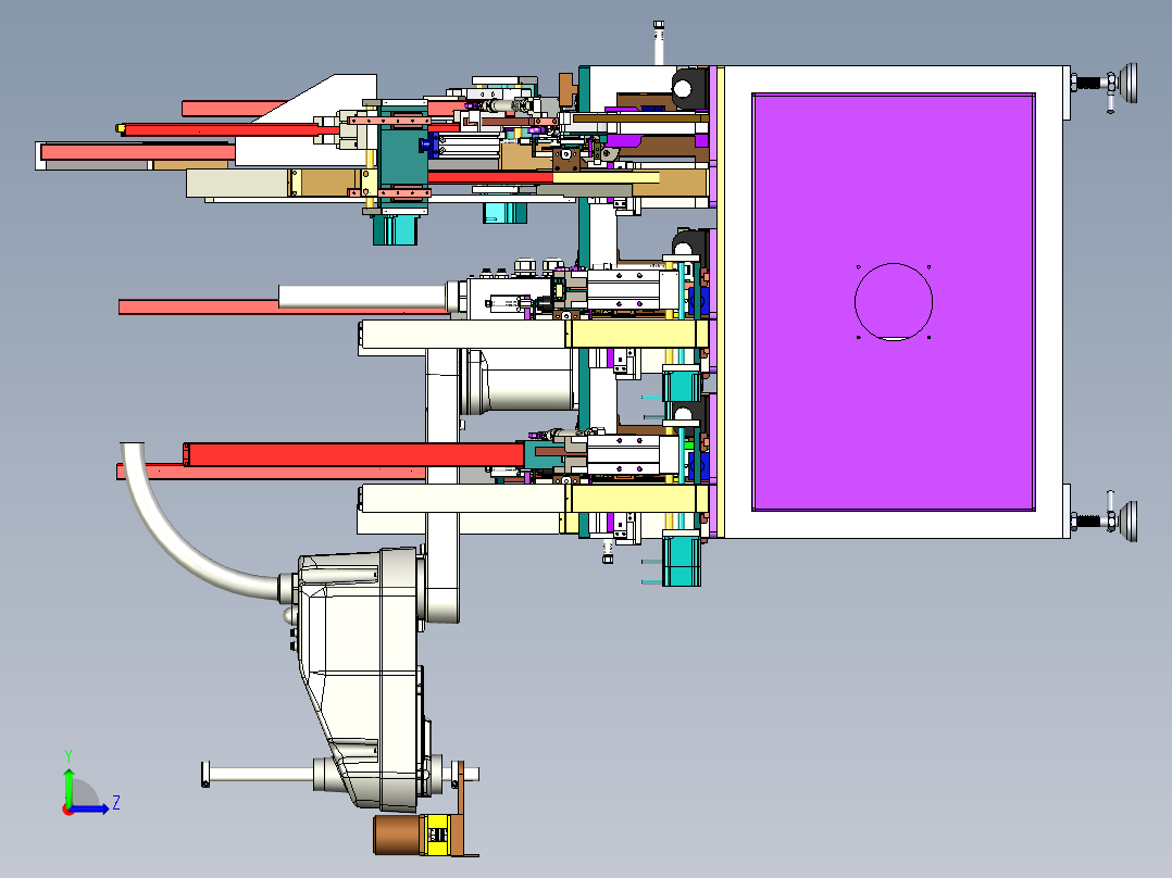 台达SMT之方形SMD元件插件机设备左视图
