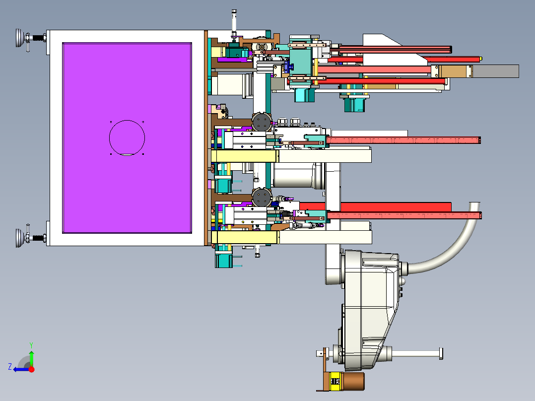 台达SMT之方形SMD元件插件机设备右视图