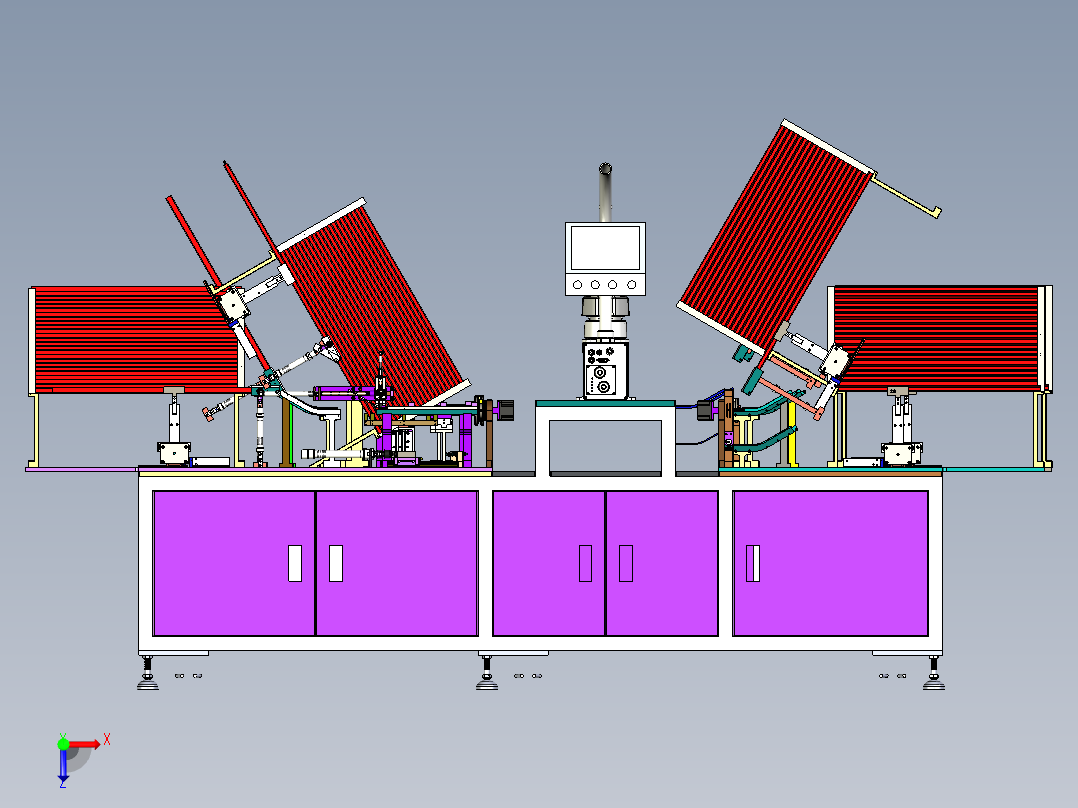 台达SMT之方形SMD元件插件机设备俯视图