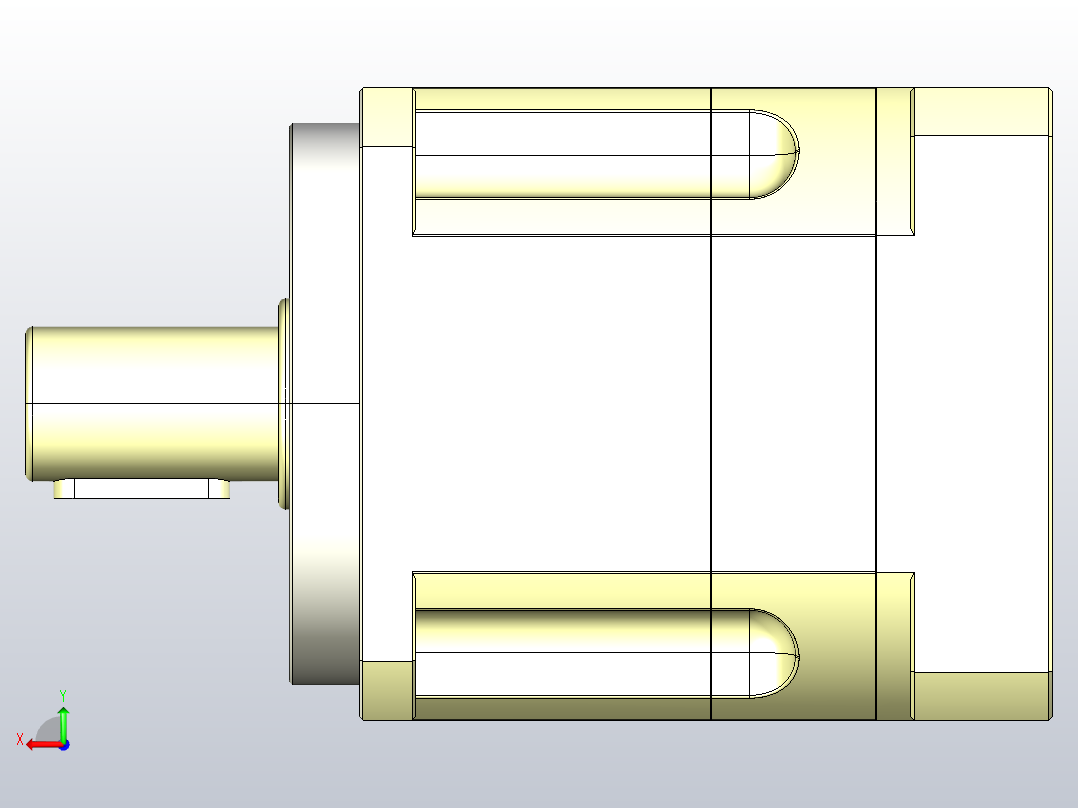 法斯顿KPL90减速机3D模型Soidworks设计后视图