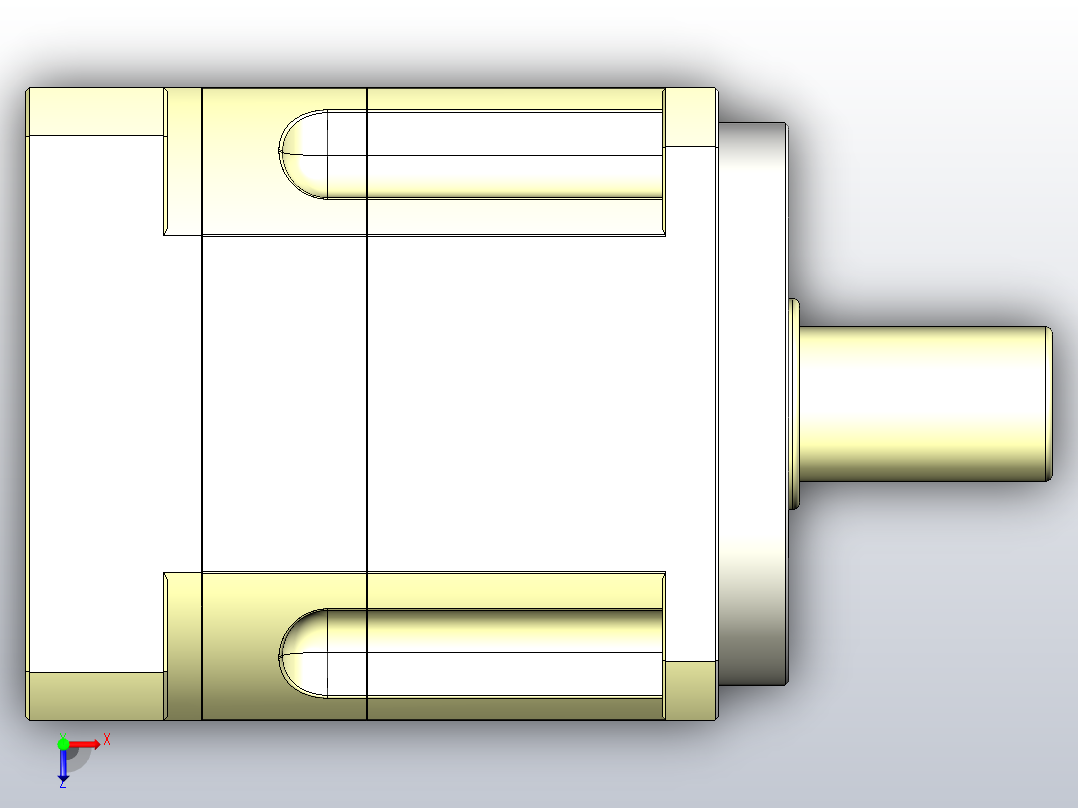 法斯顿KPL90减速机3D模型Soidworks设计俯视图