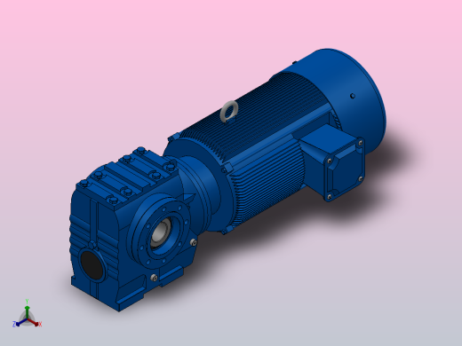 SAZ87小法兰空心轴安装斜齿-蜗轮蜗杆减速机SAZ87-YVE11-4P-13.6-M1-0°-B