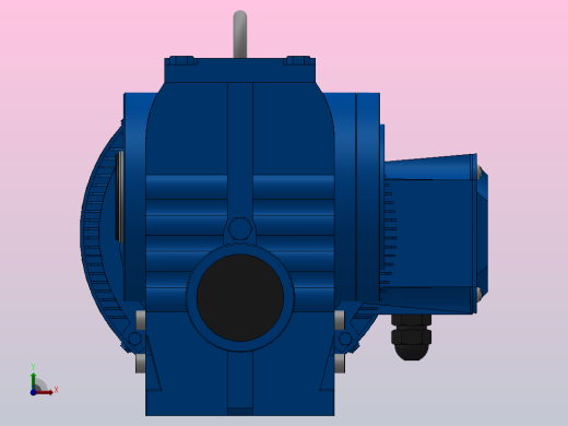 SAZ87小法兰空心轴安装斜齿-蜗轮蜗杆减速机SAZ87-YVE11-4P-13.6-M1-0°-B前视缩略图