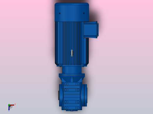 SAZ87小法兰空心轴安装斜齿-蜗轮蜗杆减速机SAZ87-YVE11-4P-13.6-M1-0°-B俯视缩略图