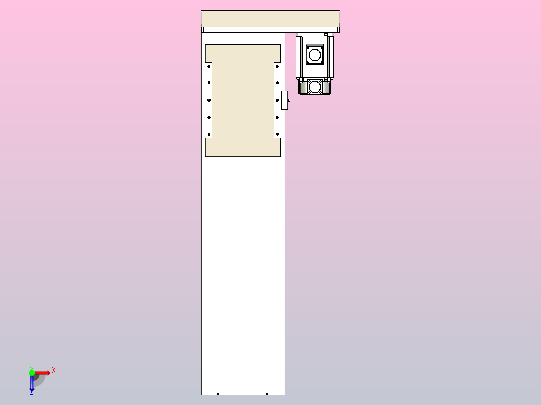滚珠丝杠直线轴带导轨全封闭TPA-HCR-220D-3210C-L600-ML-Y-P1K-N3俯视图
