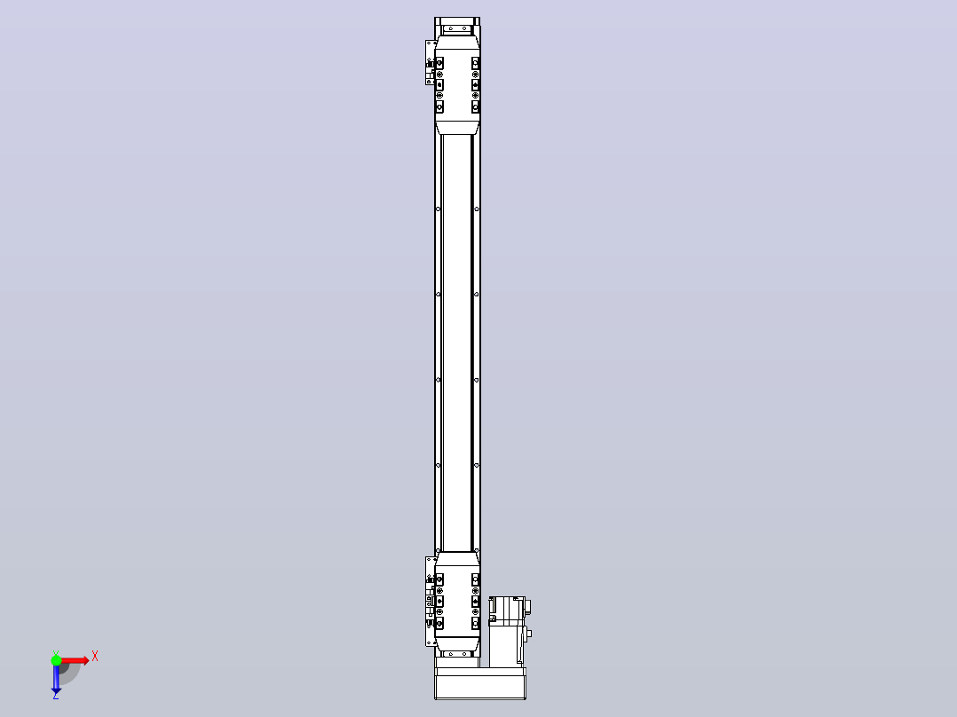 滚珠丝杠线性轴TPA-GCRS-50-1205C-L225-ML-M10-N3俯视图