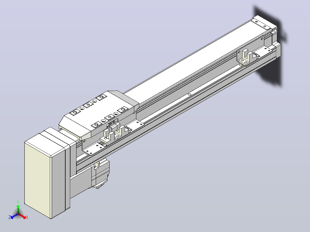 滚珠丝杠直线轴内置导轨TPA-GCR-50-1210C-L250-MP-M10-N3主视图