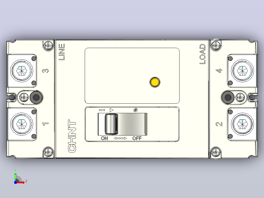 NM1-125S 4p 塑壳断路器（二代） 2019年8月前视图