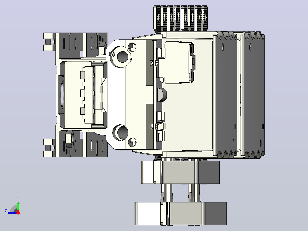 NC2-225Ns 4P交流接触器三维模型202306右视图