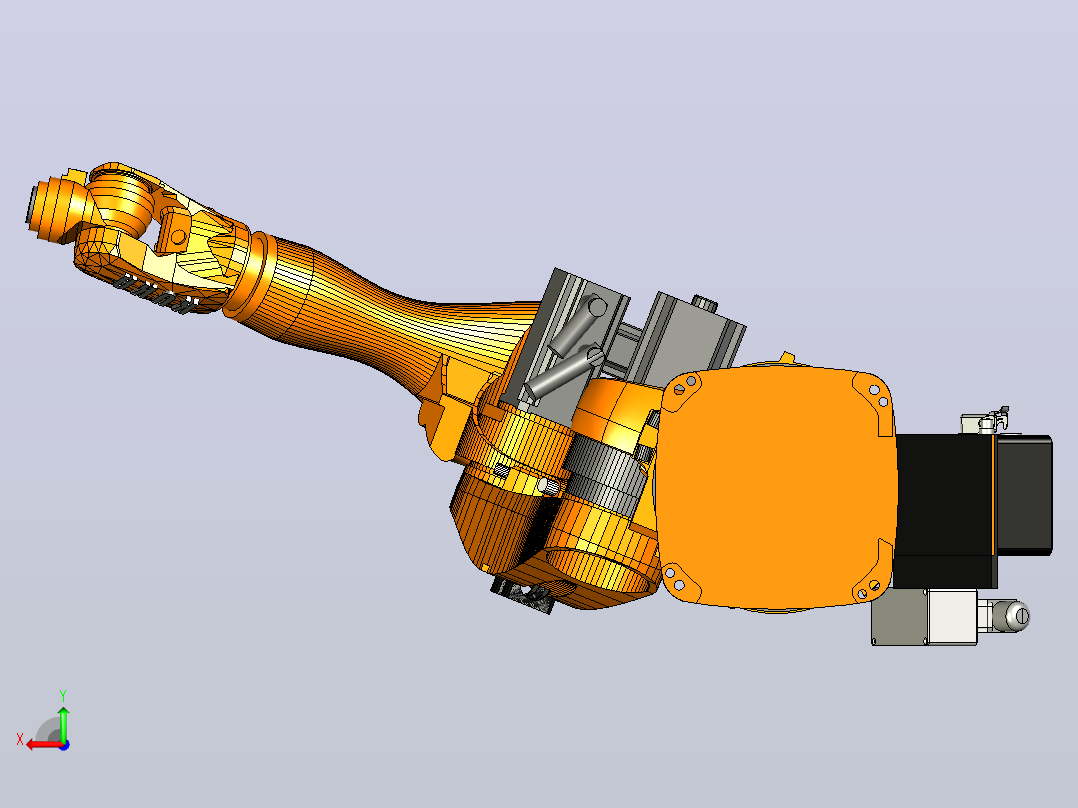 kuka 1400 六轴机器人三维模型图纸后视图