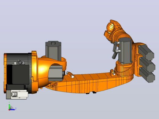 kuka 1400 六轴机器人三维模型图纸左视缩略图