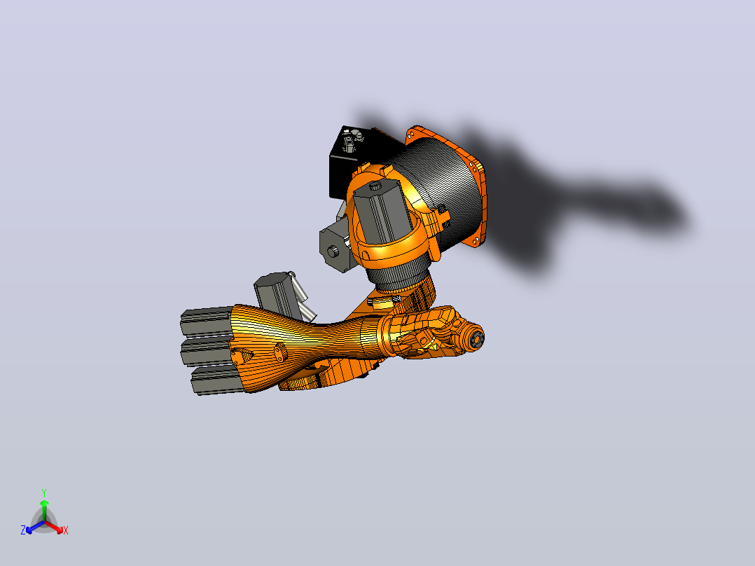 kuka 1400 六轴机器人三维模型图纸正等轴测图