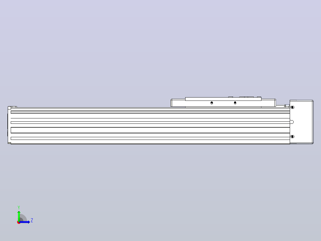 滚珠丝杠直线轴带导轨全封闭TPA-HCR-140D-2010C-L250-MR-Y-P40-N3左视图