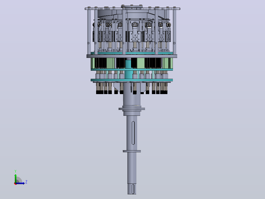 瓶子螺纹加工头3D图纸 Solidworks设计左视图
