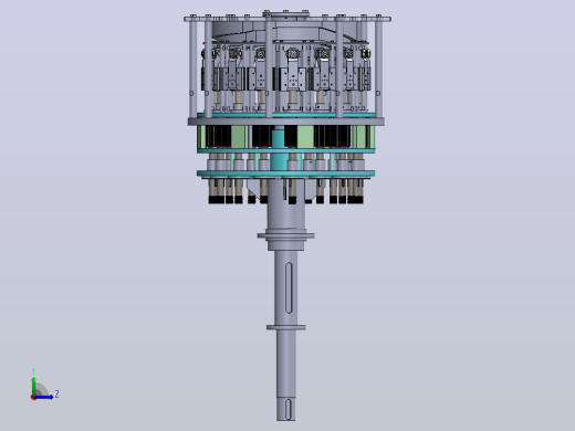 瓶子螺纹加工头3D图纸 Solidworks设计左视缩略图