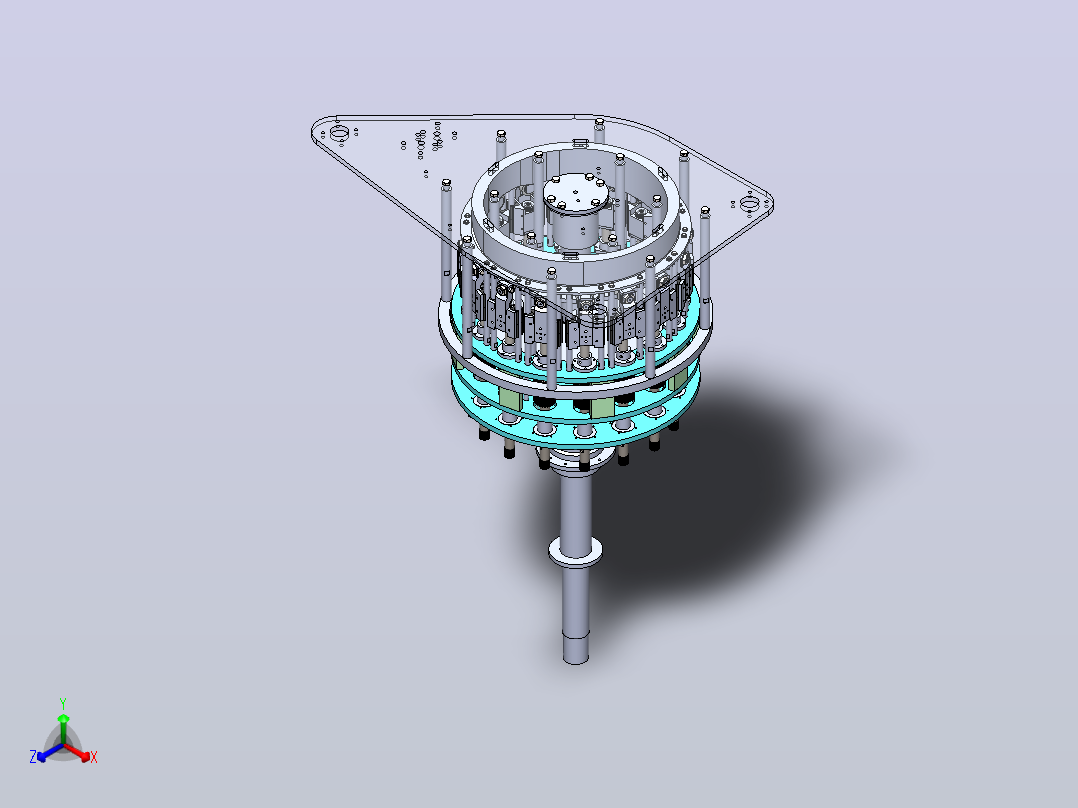 瓶子螺纹加工头3D图纸 Solidworks设计正等轴测图