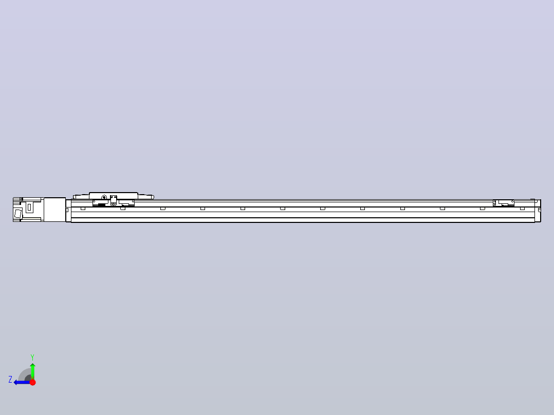 滚珠丝杠直线轴内置导轨TPA-GCR-120-1610C-L950-M-M40-N3右视图