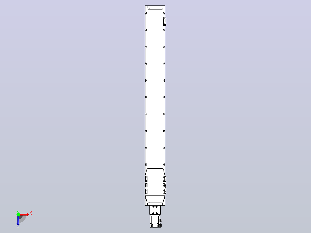 滚珠丝杠直线轴内置导轨TPA-GCR-120-1610C-L950-M-M40-N3俯视图
