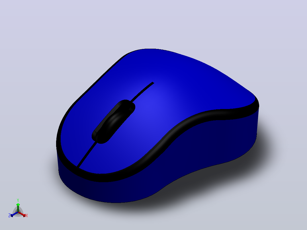 鼠标模型设计正等轴测图