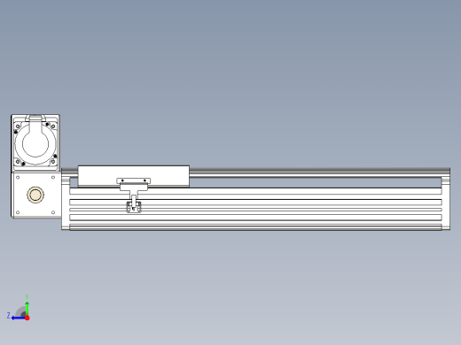 皮带直线轴半封闭可选导轨TPA-HNB-202D-140-L350-LU-C-P75-N3右视缩略图