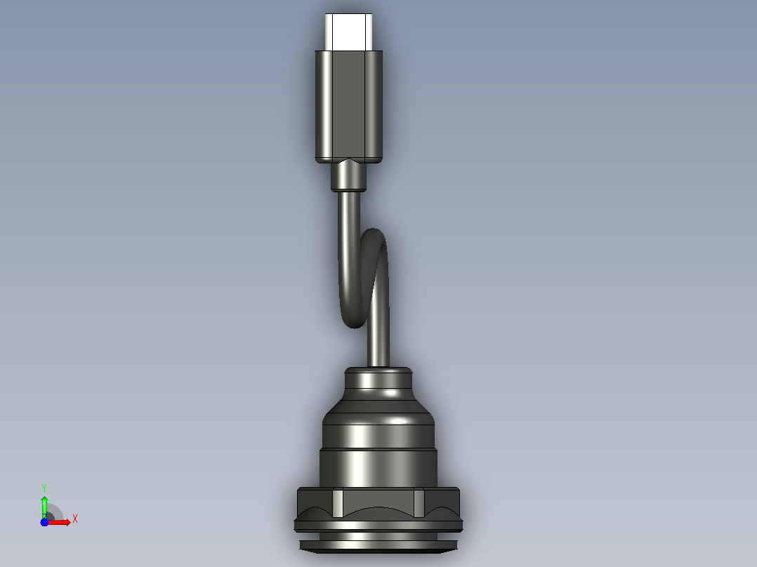 USB-C隔板连接器前视图