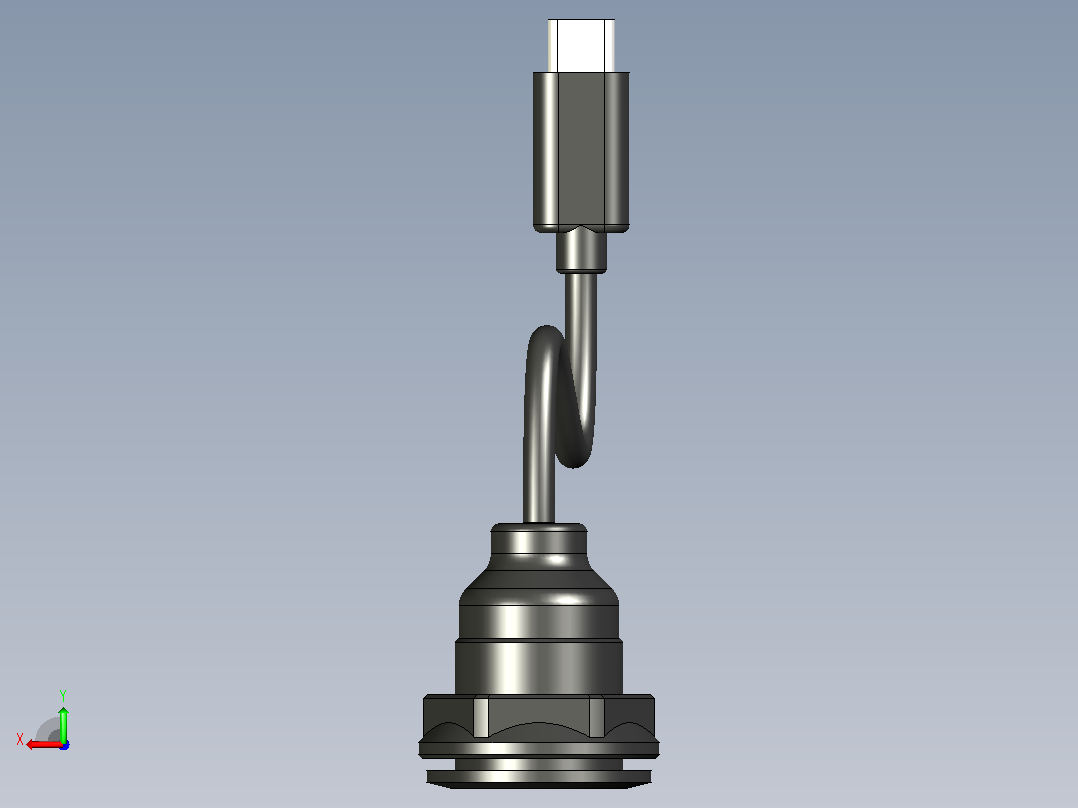 USB-C隔板连接器后视图