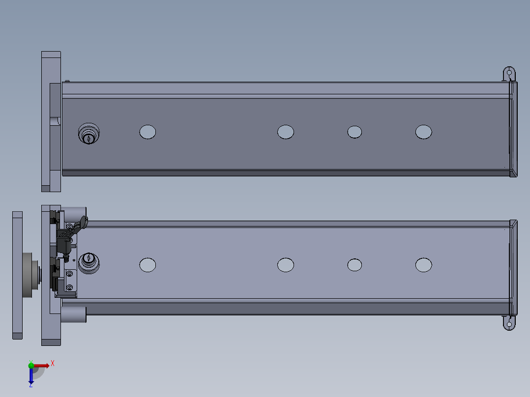 控制面板组件 左侧右侧装配夹具俯视图
