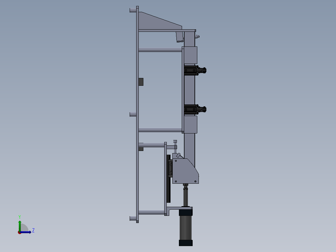 右脚组件焊接夹具左视图