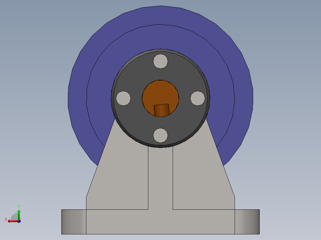 传动装配体后视图