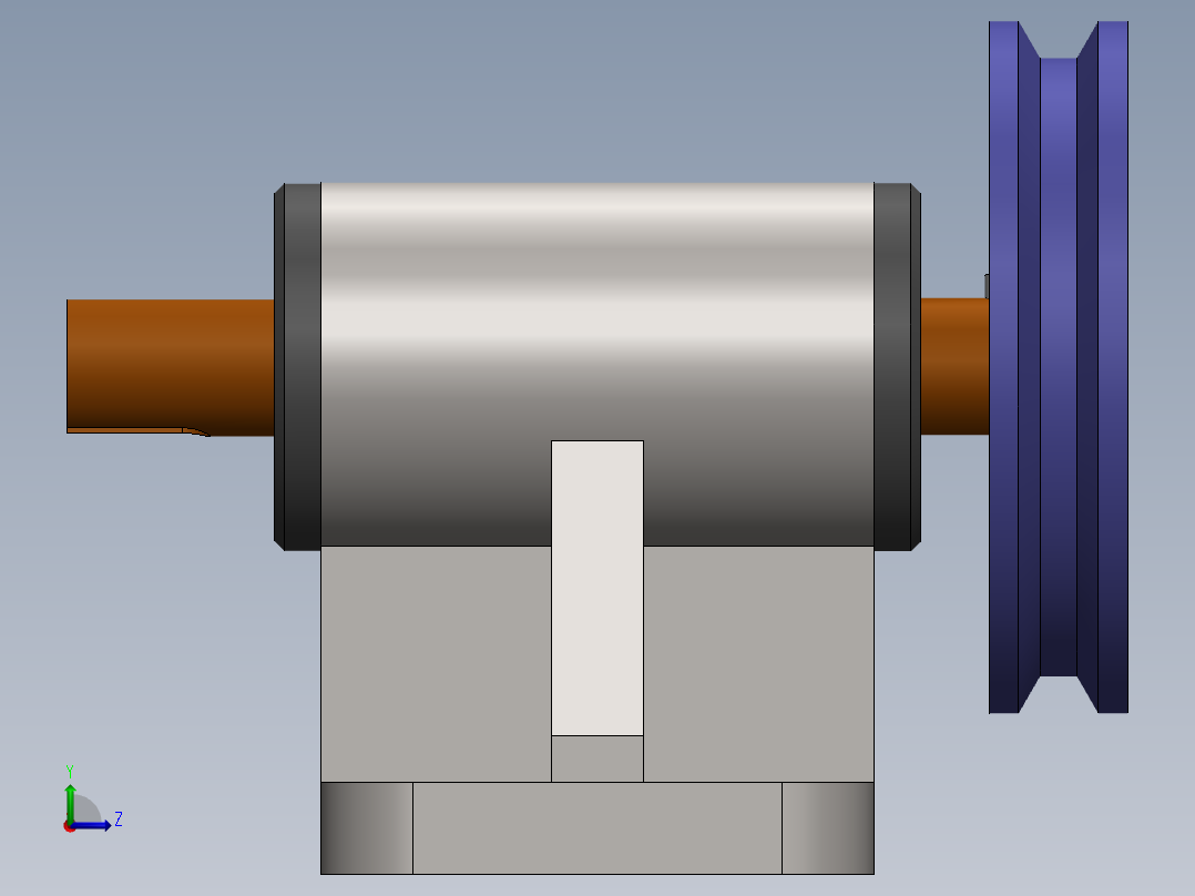 传动装配体左视图